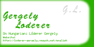gergely loderer business card