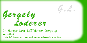 gergely loderer business card